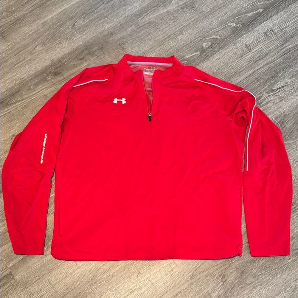 Under Armour Men's Red baseball pullover jacket